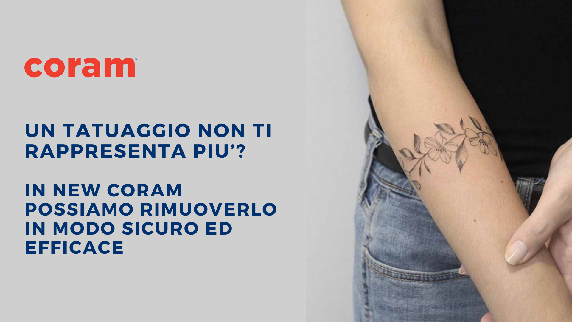 Scopri Rimozione tatuaggi? Al Centro Laser di New Coram si può